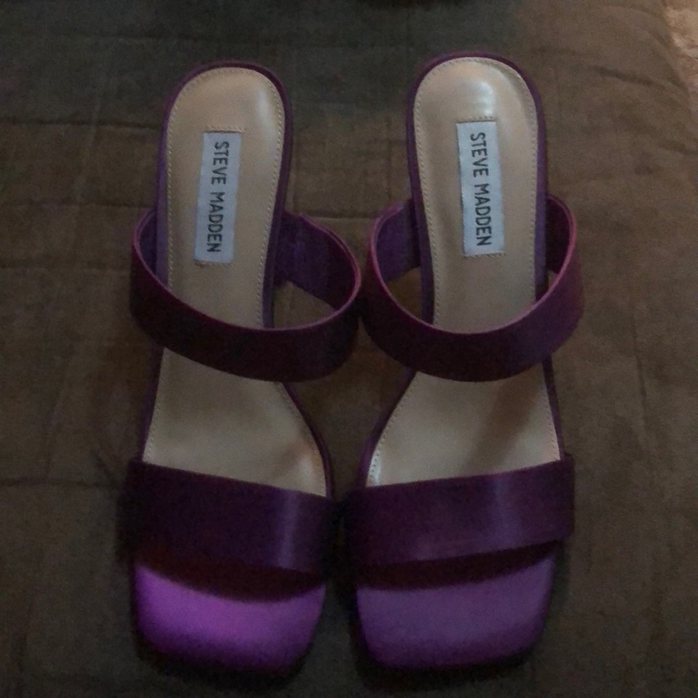 Steve Madden Purple Satin Heels